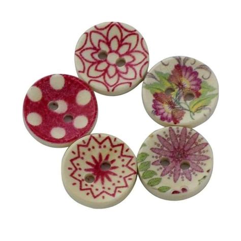 Round Plastic Printed Button For Garments Packaging Type Packet At