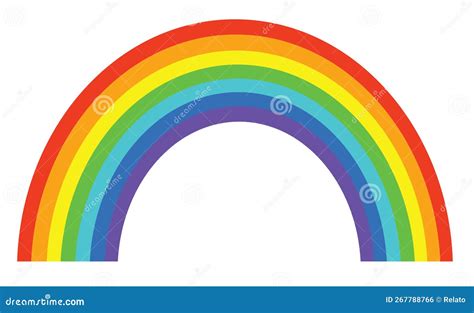 Vector Colorful Rainbow Isolated On White Background Stock