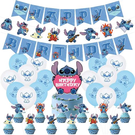 Crzpai Stitch Birthday Party Decorations Stitch Themed