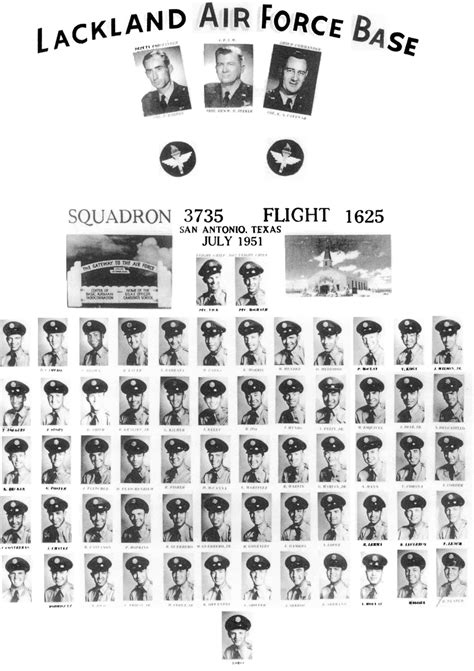 1950 59 Lackland Afb Tx 1951 Lackland Afb Squadron 3735 Flight 1625 The Military Yearbook