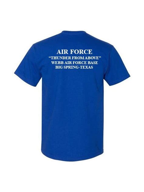 WEBB Air Force Base Big Spring Texas USAF Logo On Front Vinyl Print On