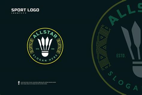 Badminton club logo, Badminton tournament emblems template. Sport team ...