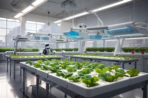 Premium Ai Image Hydroponics And Agriculture In Futuristic Science