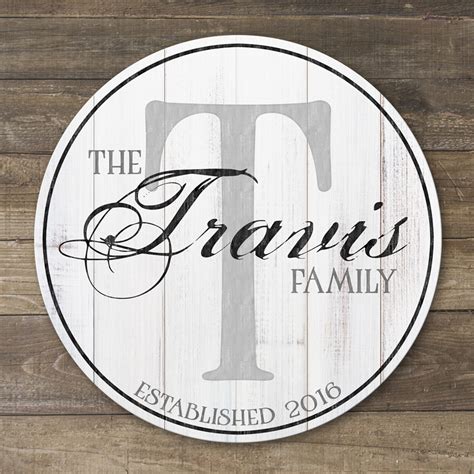 Personalized Wooden Family Name Sign