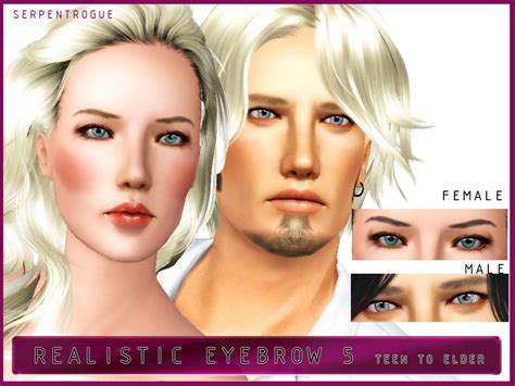 The Sims Resource Realistic Eyebrow 5