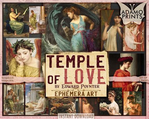 Temple Of Love By Edward Poynter Victorian Vintage Women Digital