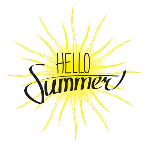 Hello Sunshine Calligraphy Stock Illustrations 1210 Hello Sunshine