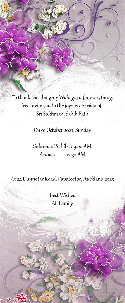 Sri Sukhmani Sahib Path Free Cards