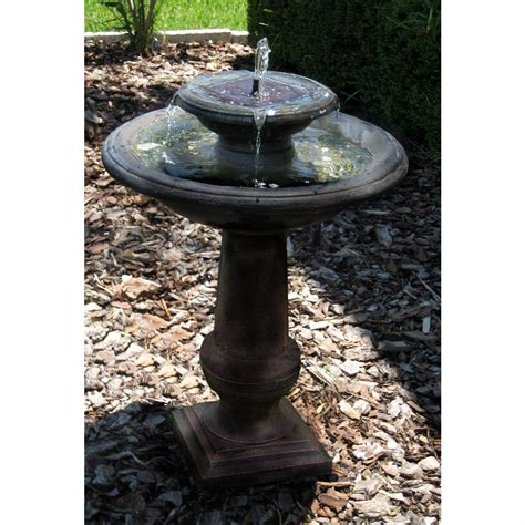 Smart Solar Chatsworth Oiled Bronze 2 Tier Solar Fountain 167541