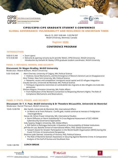 2021 Conference Centre For International Policy Studies