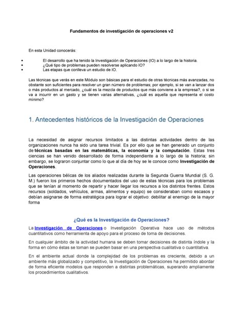 Fundamentos De Investigaci N De Operaciones C Mo Optimizar Tus