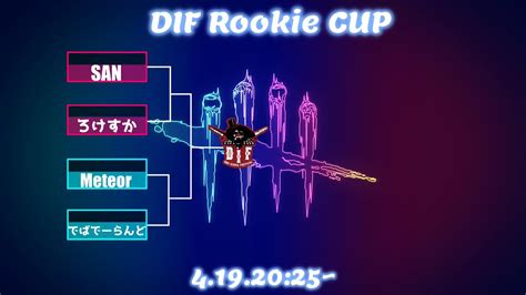 DIF大会垢 on Twitter 4月19日ROOKIE cup仮当選チーム発表いたします VC確認は後日行いますのでお待ちください