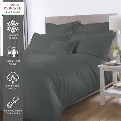 Pizuna Cotton Queen Duvet Cover Set 100 Long Staple Cotton Percale