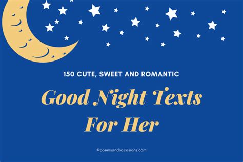 150 Sweet Good Night Texts For Her, Straight From The Heart | Poems and ...