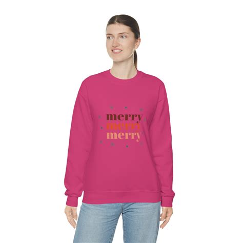 Merry Sweatshirt Womenss Merry Christmas Sweatshirt Etsy