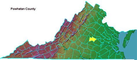 Powhatan County Geography Of Virginia