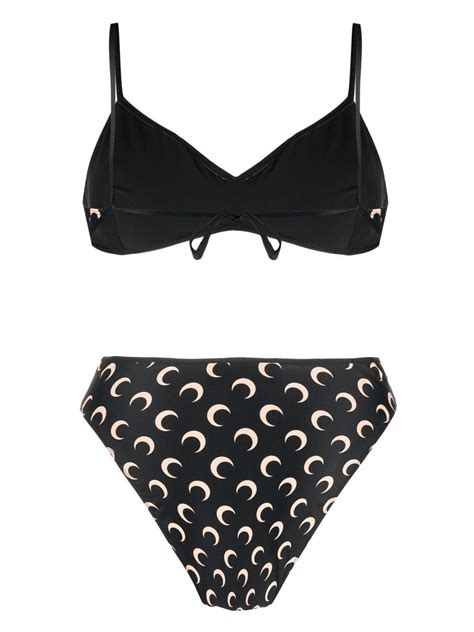 Marine Serre Crescent Moon Print Bikini Farfetch