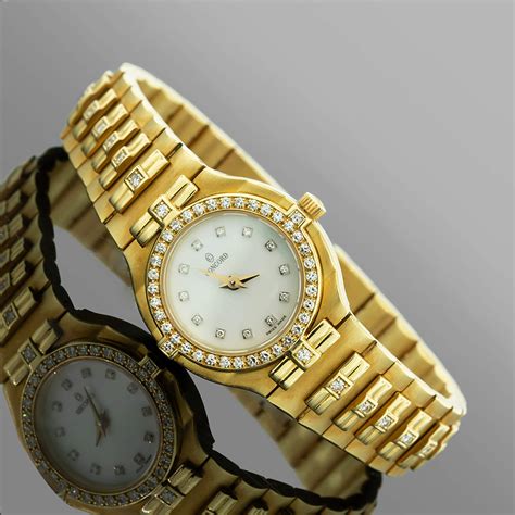 Vintage Ladies Concord 18k Diamond Set Watch Circa 1980s Gerard