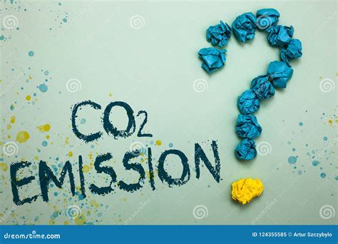 Handwriting Text Co2 Emission Concept Meaning Releasing Of Greenhouse