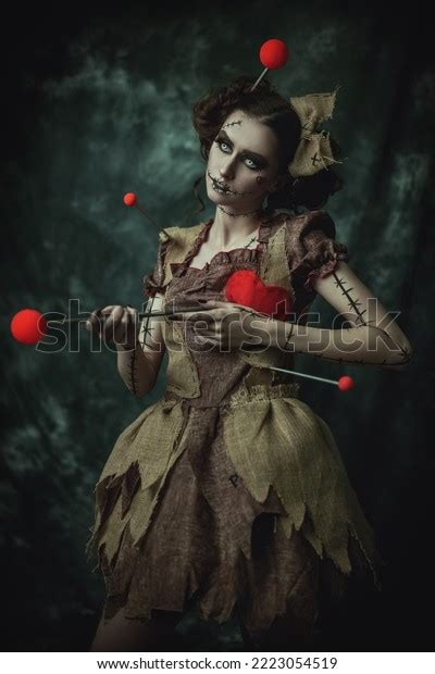 Scary Voodoo Doll Girl Holds Huge Stock Photo 2223054519 | Shutterstock