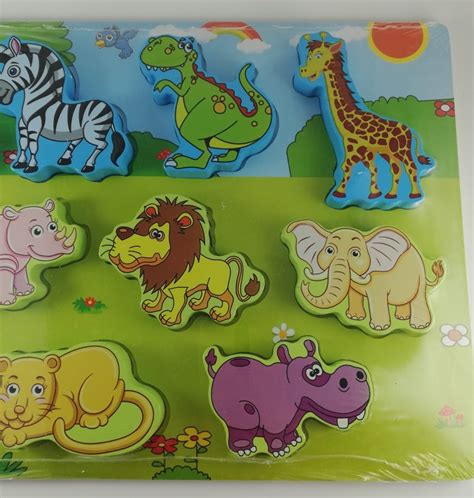 Drewniane Puzzle Edukacyjne Zwierz Tka Afryka Uk Adanka Amig Wka