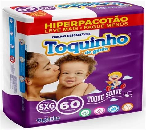 Fralda Infantil Toquinho Hiper Pacotão Gênero Sem gênero Tamanho SXG 60