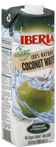 IBERIA 100 Natural Organic Coconut Water 33 8 Oz Nutrition