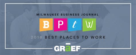 Milwaukee Business Journal's Best Places to Work - GRAEF