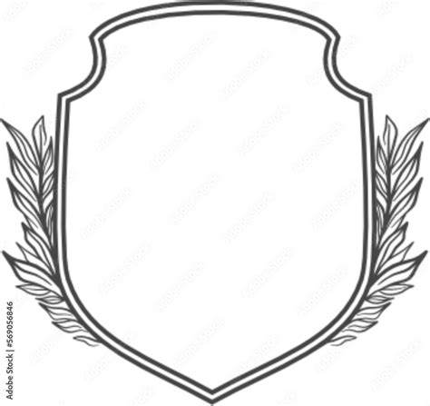 Badge Frame Floral Stock Vector Adobe Stock