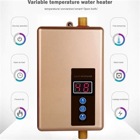 Hot W Electric Water Heater V Tankless Instant Boiler Bathroom Tankless Shower Set