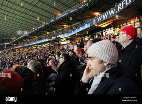 Twickenham Stadium Crowd England Wales Hi Res Stock Photography And