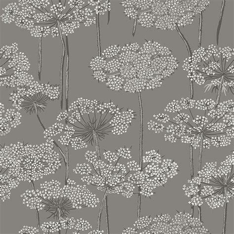 Boråstapeter Ingrid Charcoal Dandelion Meadow Wallpaper Walmart