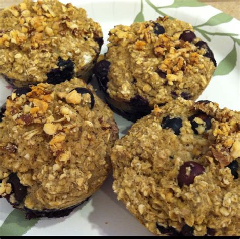 No Flour No Sugar Blueberry Oatmeal Muffins