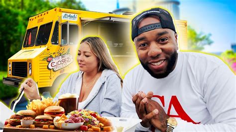 Eating At Food Trucks For Hours Youtube