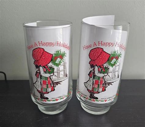 Vintage Limited Edition Coca Cola Holly Hobbie Glasses Set Of 2 Etsy