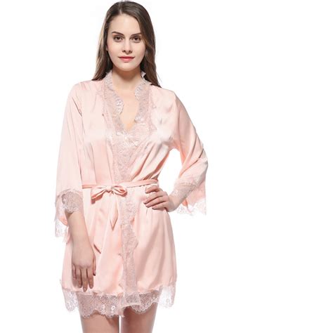 Large Size Sexy Silk Satin Night Kimono Robe Short Bathrobe Perfect Wedding Bride Bridesmaid