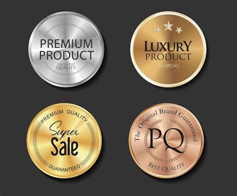 Premium Vector Luxury Premium Golden Badges And Labels