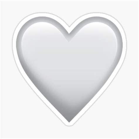 "white heart emoji" Sticker for Sale by chelseam8 | Redbubble