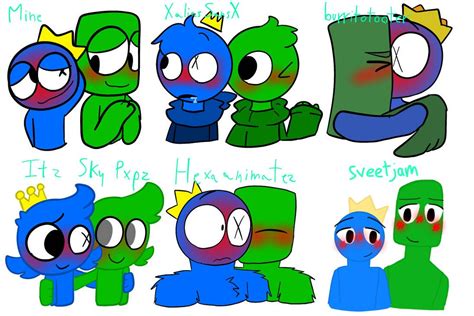 Blue X Green in different styles by sveetjam on DeviantArt