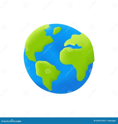 3d Globe Cartoon Vector Icon Concept For Planet Earth Save