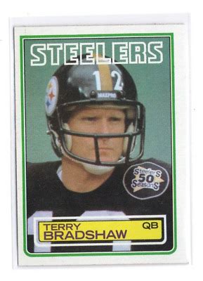 Topps Terry Bradshaw Football Card Pittsburgh Steelers Hof