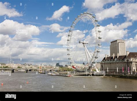 London Eye And Thames London England UK Europe Stock Photo Alamy