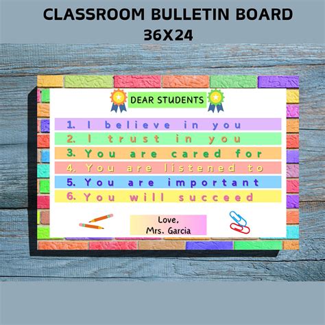 Classroom Bulletin Board, Classroom Poster, Personalized Bulletin Board, Classroom Decor ...