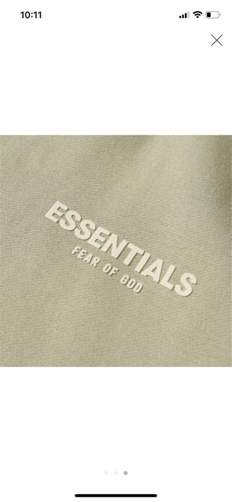 Bn Authentic Fear Of God Essentials Logo Crew Neck Sweat Seafoam Men