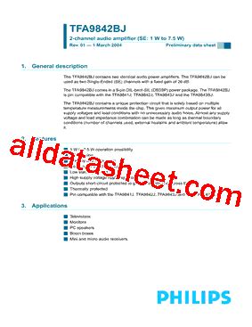 TFA9842BJ Datasheet(PDF) - NXP Semiconductors