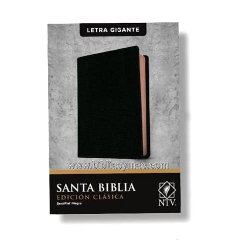 Biblia Ntv Letra Gigante Edicion Clasica Sentipiel Negro Palabras