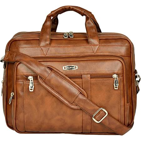 Storite Pu Leather Laptop Briefcase Messenger Shoulder Sling Office