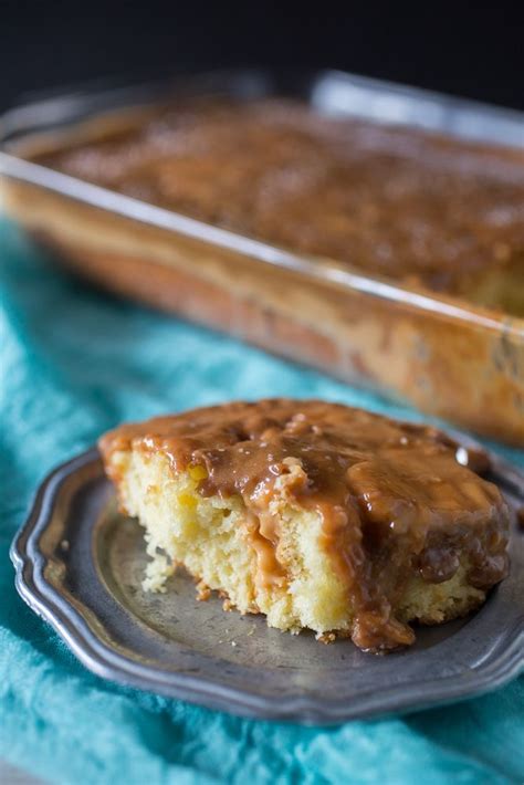 Salted Caramel Butterscotch Poke Cake Recipe Delicious Desserts