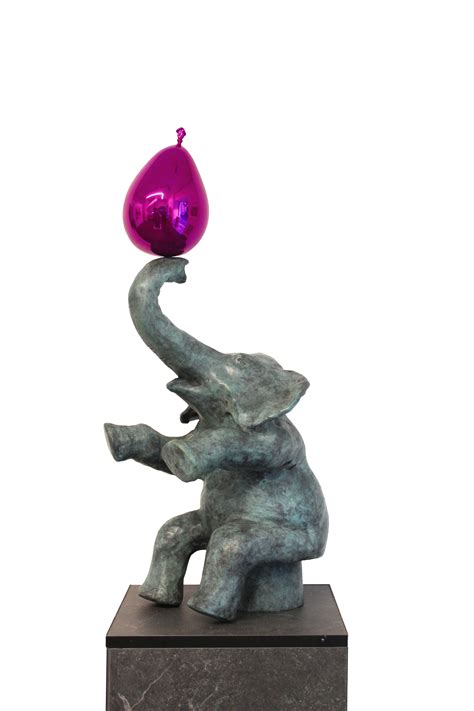 L éléphant et son ballon violet Philippe Berry Galerie Duret