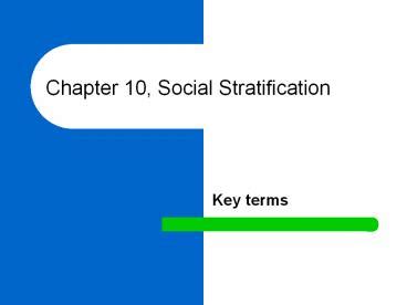 PPT Chapter 10 Social Stratification PowerPoint Presentation Free